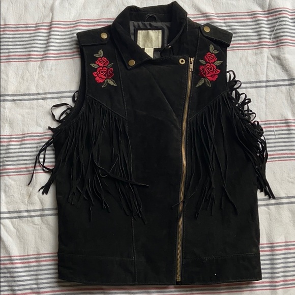 black leather vest - Picture 2 of 4